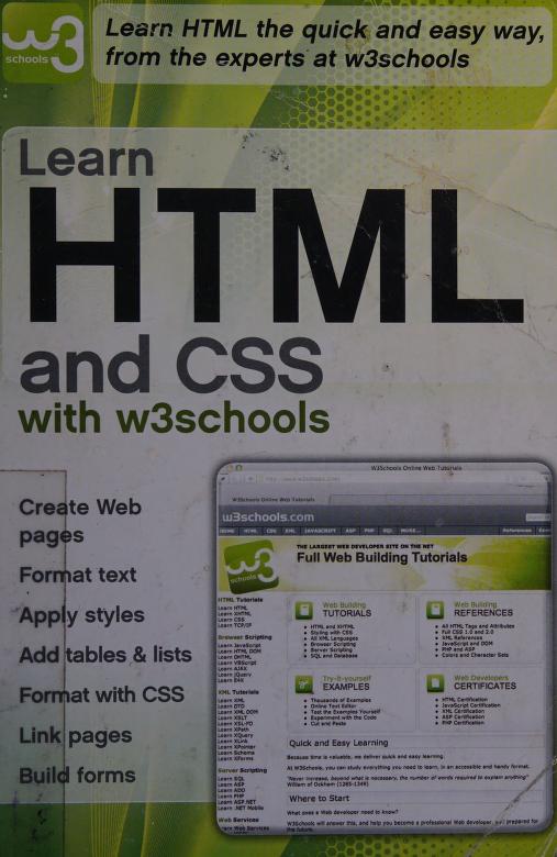 Learn HTML and CSS with w3schools : Free Download, Borrow, and Streaming :  Internet Archive